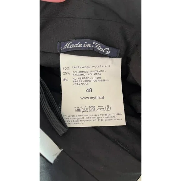 MYTHS PLAID DEGRADE WOOL DRESS PANTS 31 - Picture 8 of 10